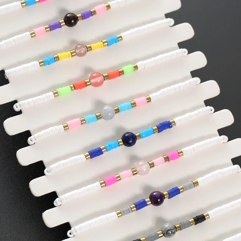 12 шт./партия женский браслет из натуральной глины