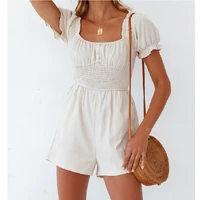square collar casual rompers overalls women rompers playsuits loose summer rompers womens jumpsuit shorts 2022