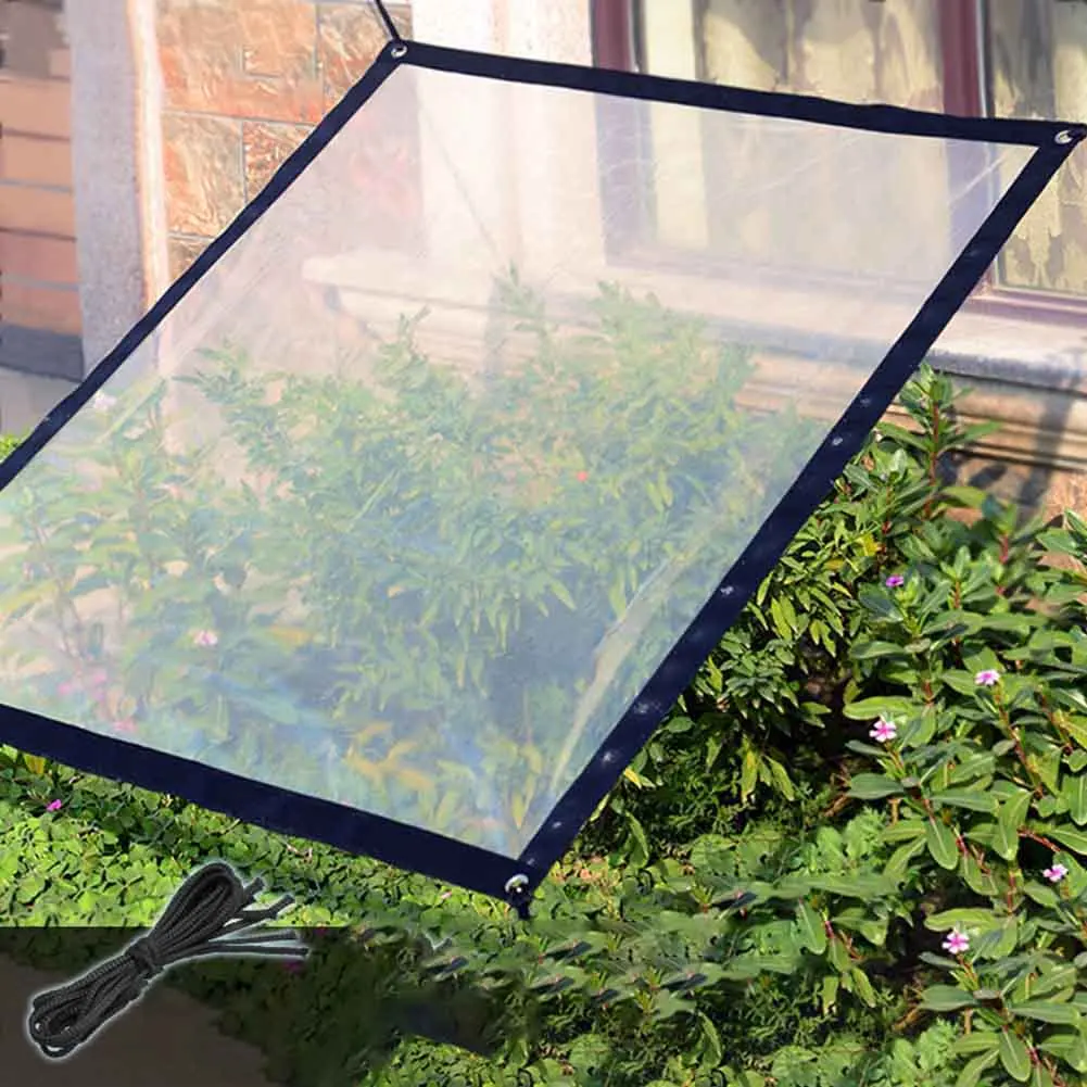 

Transparent Waterproof Tarpaulin Balcony Rainproof Cloth Garden Greenhouse Plant PE Plastic Film Windshield Awning Cloth