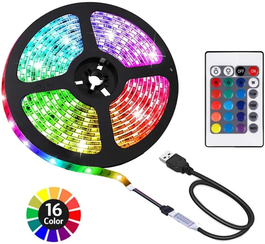 

LED Strip Light USB Bluetooth RGB 5V LED RGB Lights Flexible LED Lamp Tape Ribbon RGB TV Desktop Screen BackLight Diode Tape
