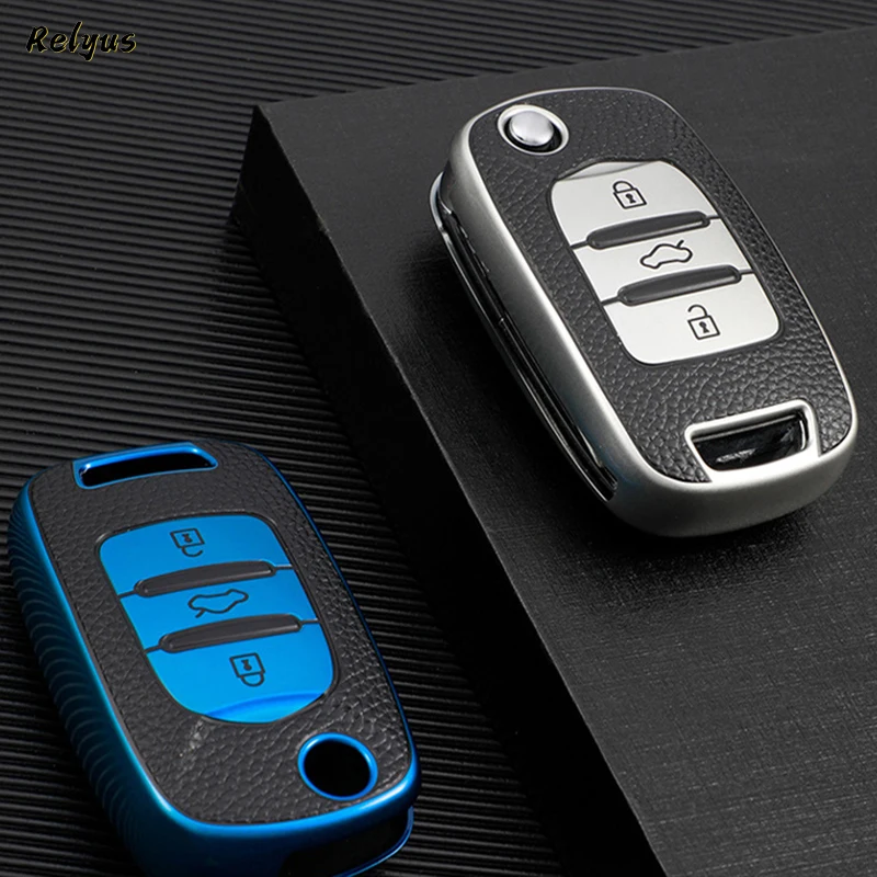 

TPU Leather Remote Car Key Case Cover for Baojun 560 Rs-5 530 630 310 E100 310W 510 730 360 Protector Shell Keyless Accessories