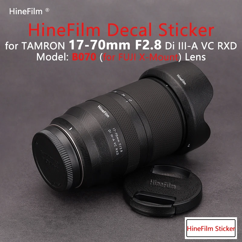 Фото Hinefilm Skin для Tamron 17-70 мм F2.8 B070X Fuji X Mount Lens Decal Skin 17-70 f2.8 Наклейки на объектив 1770 Wrap 17-70F2.8 Skin 17 70 №1