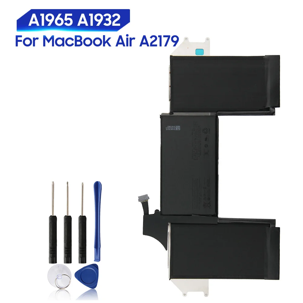 Оригинальная сменная батарея для MacBook Air 13 дюймов A2179 2018 2019 A1965 A1932, Подлинная батарея Loptop 4379 мАч