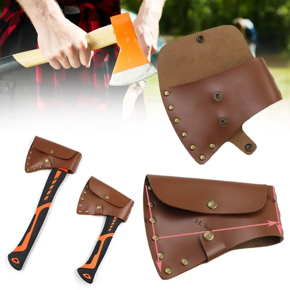 

2 Styles Camping Blade Case Tool Cover Camping Accessories Axe Head Sheath Holster Axe Head Cover Leather Axe Case