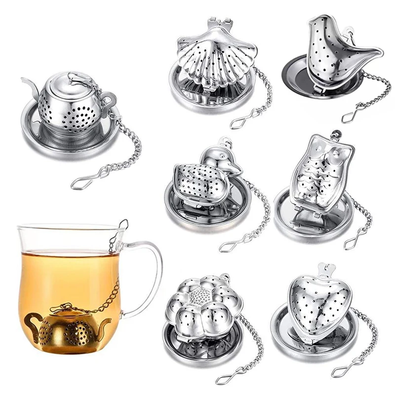 

1Pcs Stainless Steel Tea Infuser Creative Tea Maker Tea Strainer Herbal Filter Teaware Accessories Kitchen Tools