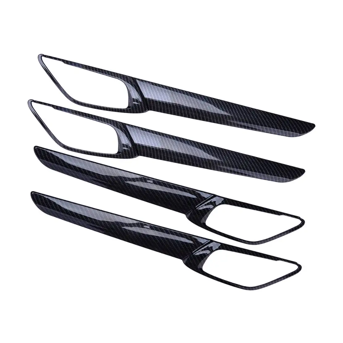 

Автомобильный черный стиль из углеродного волокна, пластиковая внутренняя дверная ручка, панель, накладка, набор накладок, подходит для Mazda CX-5 2017-2024