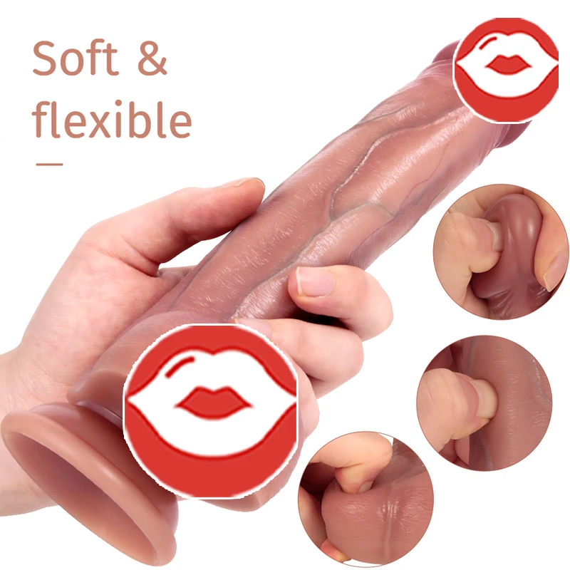 Soft Realistic Huge Penis Cheap Small Anal Dildo Silicone Suction Cup Sex Toys Men Women Gay Strapon Cock |