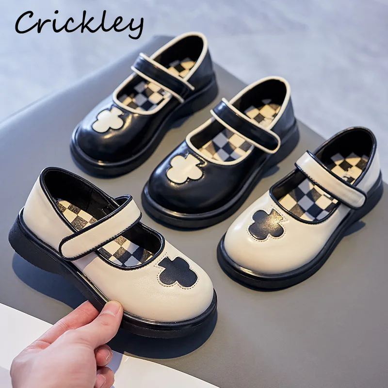 

Fashion Cute Pattern Kids Flats Shoes PU Leather Soft Princess Shoes For Girls Comfortable Anti Slip Children Single Shoes