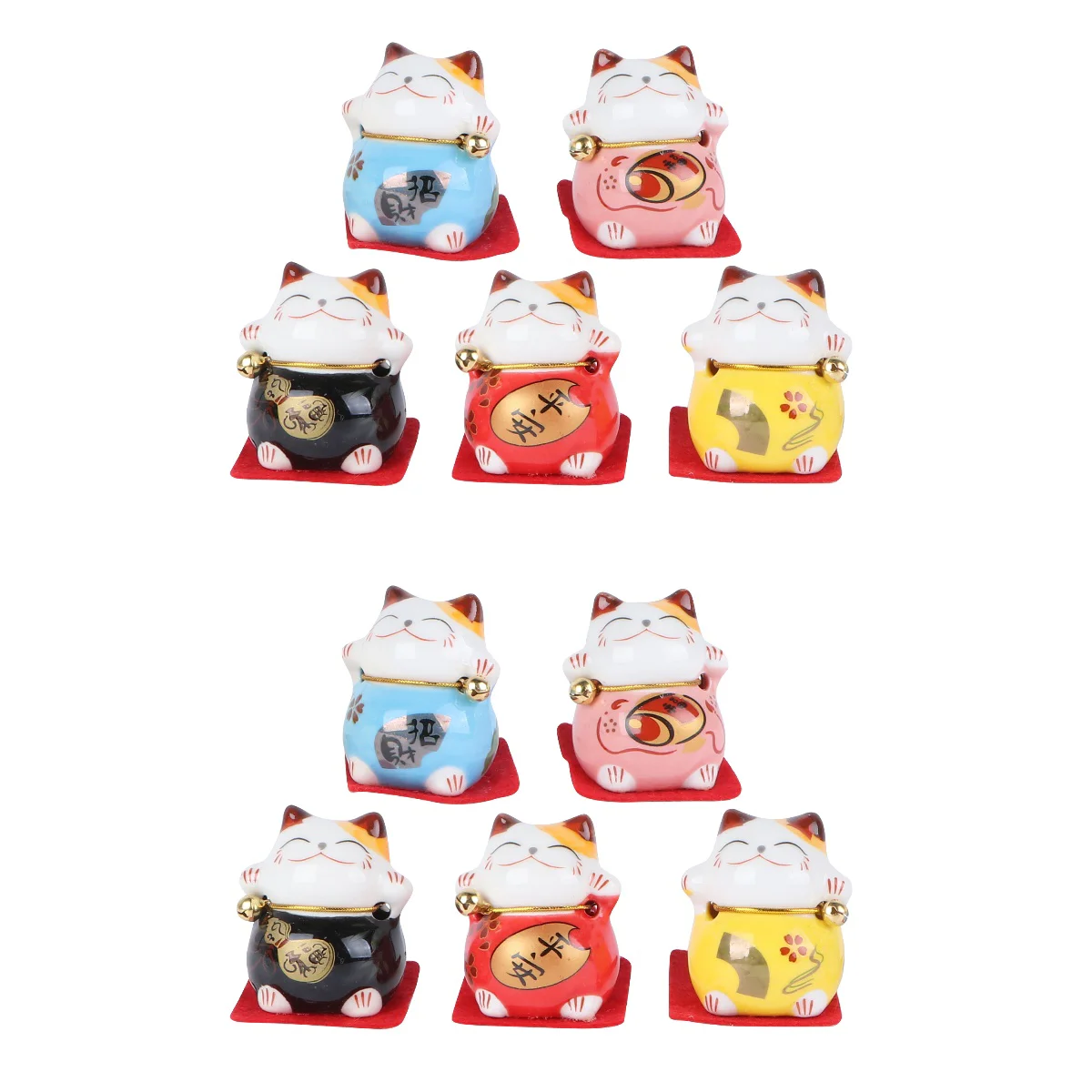 

Cat Fortune Lucky Decoration Car Statue Ceramic Ornament Japanese Interior Animal Figurine Figure Neko Good Garden Maneki Mini