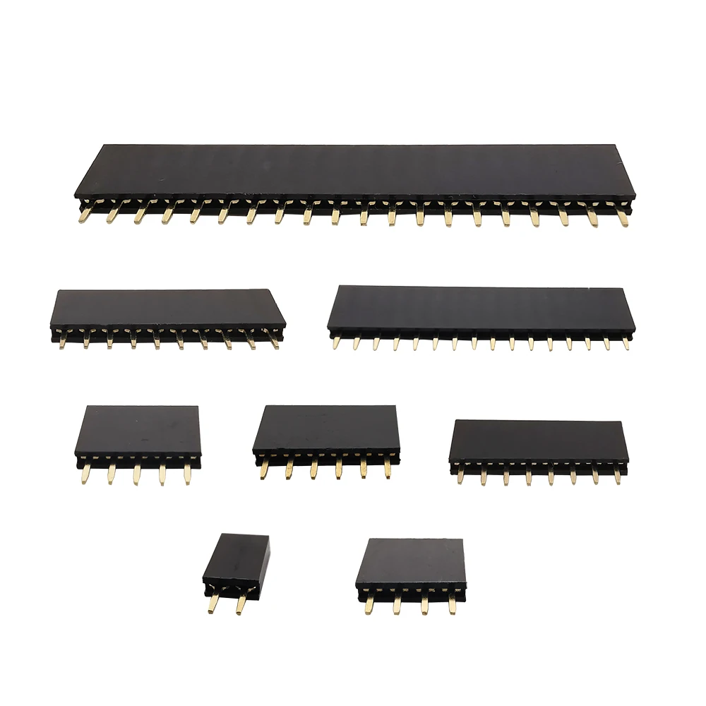 Разъем для однорядных штепсельных штепселей 10PC2 54 мм Arduino с позолоченными