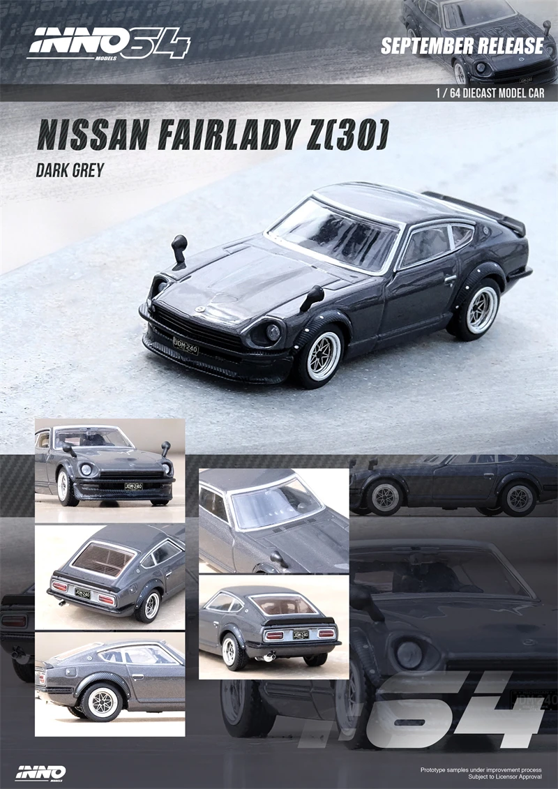 **Pre-Order**INNO64 1:64 NISSAN 240Z Dark Grey Diecast Model Car