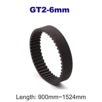 1pc timing drive belt 6mmgt2 for 3d printer parts black rubber 2gt 6mm synchronous transmission conveyor pulley voron 9001524mm