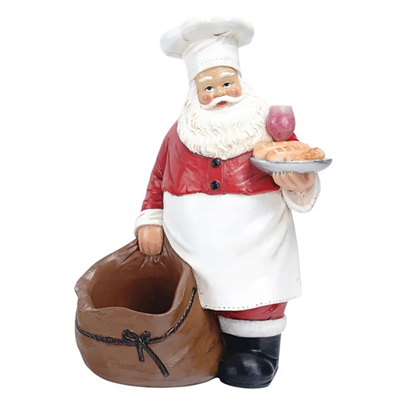 

Resin Santa Claus Wine Rack Christmas Storage Decoration New Year Ornaments Santa Claus Storage Decor Home Accessories