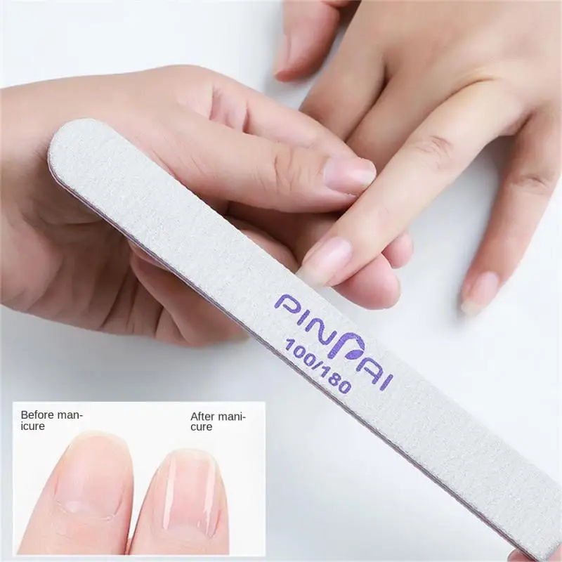 

1pcs Professional Half Moon Nail File 100/180 Sandpaper Lime A Ongle Sanding Polishing Files Nail Equipment Manicure Nail Tool