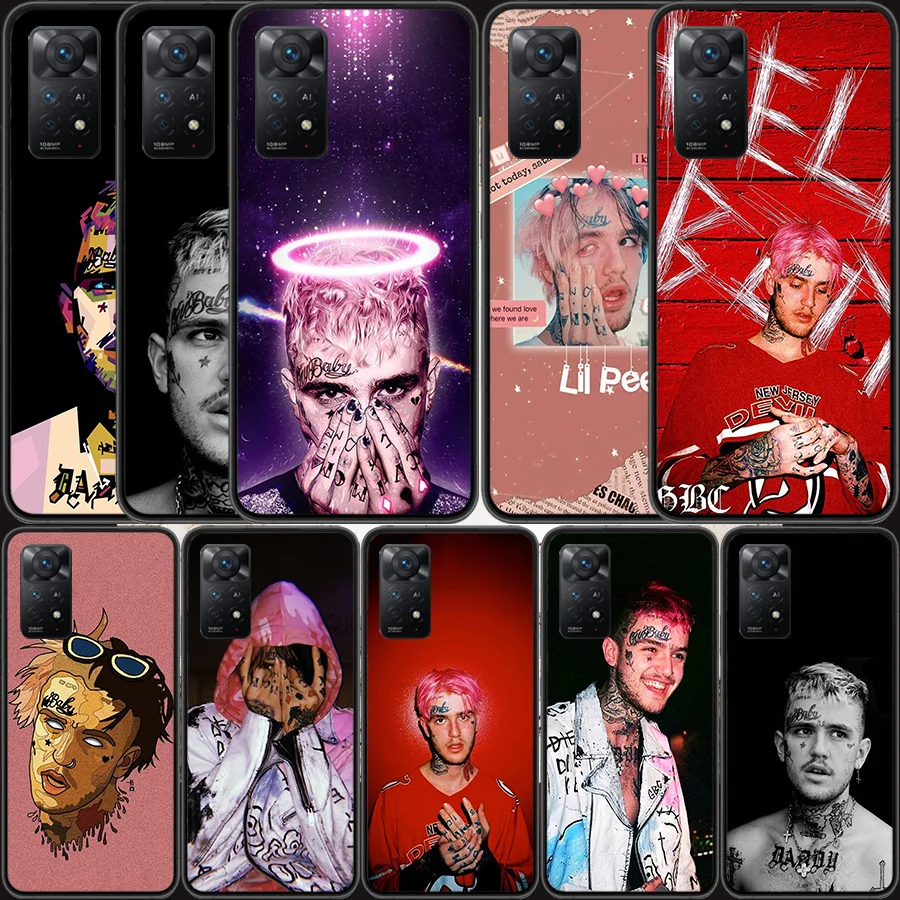 

Lil Peep Lil Bo Peep черный чехол для телефона Xiaomi Redmi Note 11 Pro 11E 11S 4G 11T 10 10S 9 9S 9T 5G 8 8T 7 6 5 4 4X чехол
