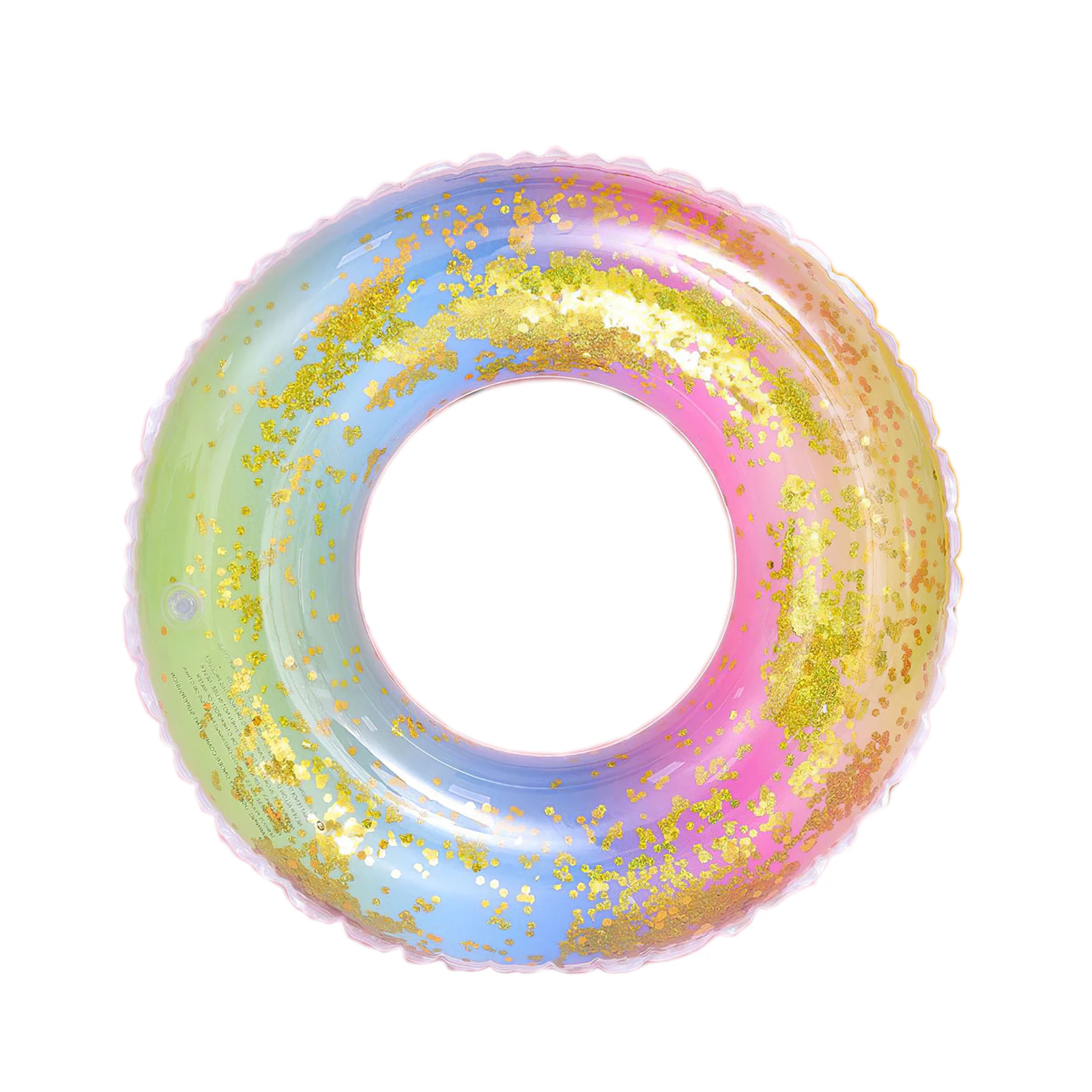 

Rainbow Color Swimming Ring Inflatable Pool Floating Ring Round Shaped Swimming Pool Tube for Summer Vocation Beach Water