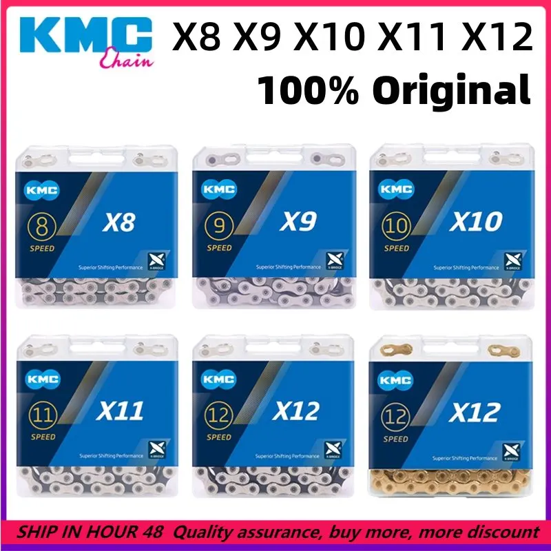 

KMC Bicycle Chain X8 X9 X10 X11 X12 Road MTB Bike 8 9 10 11 12 Speed 116 118 126L For Shimano Sram Parts