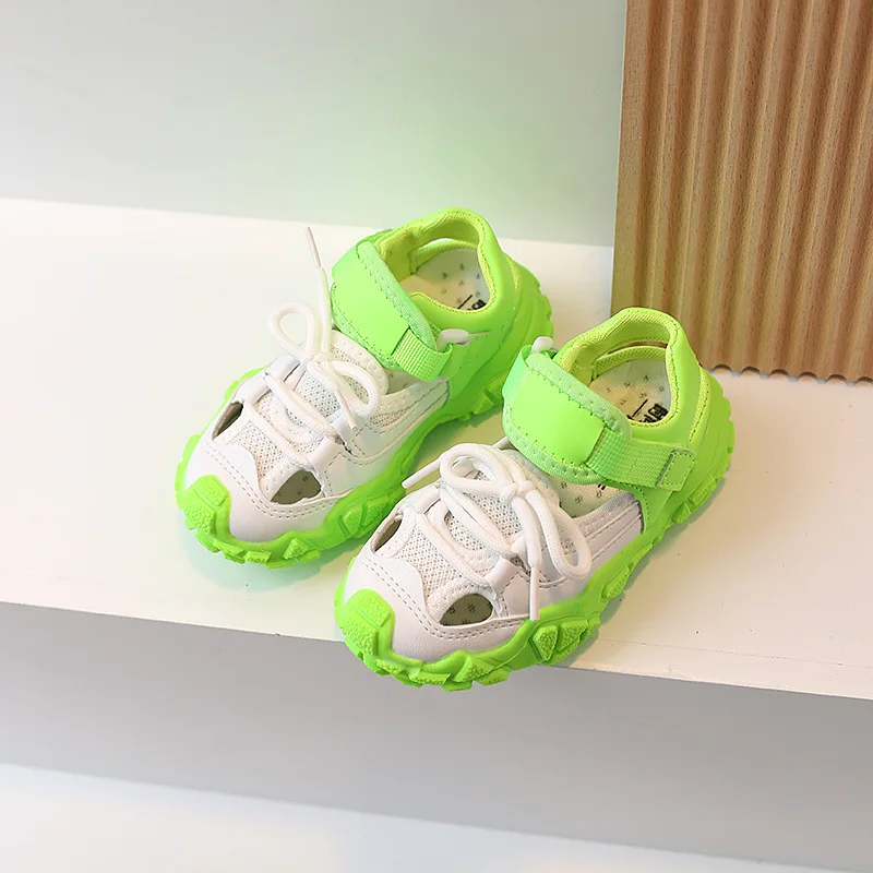 

Children's Sports 2023 Summer New Fashion Hollow Girls Boys Toe Casual Soft Bottom Shoes