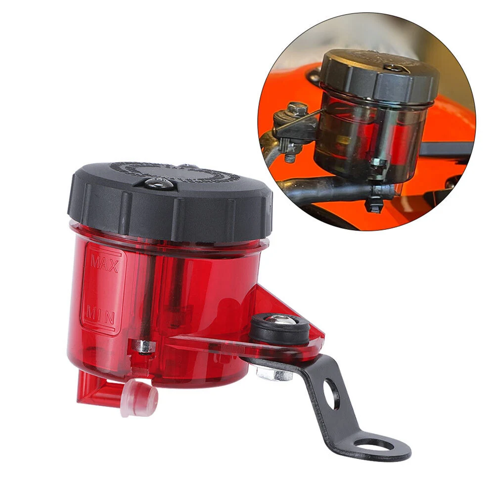 

Fuel Tank Brake Clutch 10MM Accessory Fluid Reservoir Front Master Cylinder Motorcycle Oil Tank Cup Red Replaces