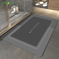 quick drying rectangle absorbent shower mat bathroom rug non slip entrance doormat nappa skin floor morandi bath mat home carpet