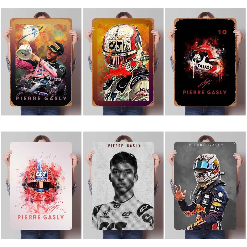 Металлический знак Pierre Gasly оформление дома ретро жестяной для настенного