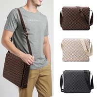 black man messenger bags classic leather men bags shoulder crossbody business briefcase sling printed male bag