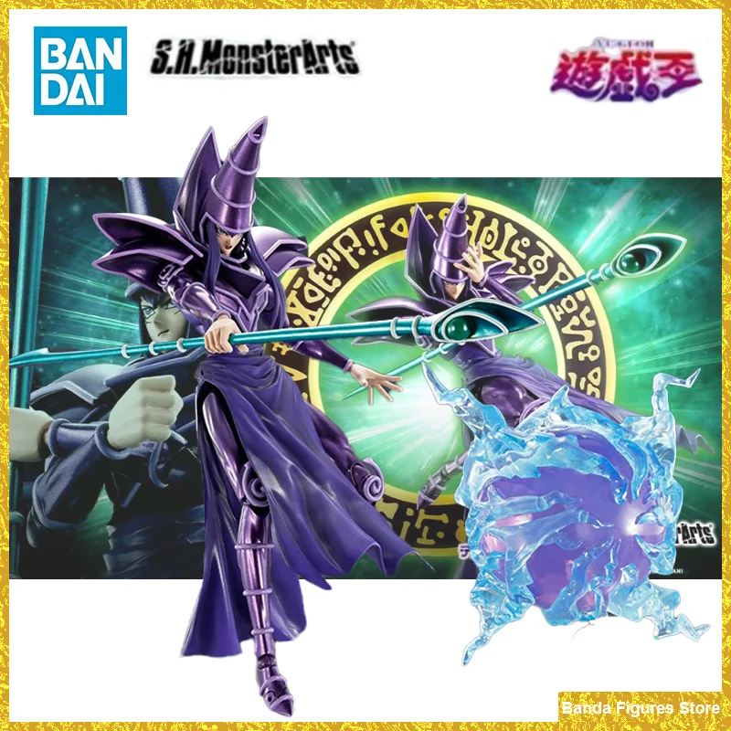 Оригинальные Bandai S.H.MonsterArts SHM Dark Magician Yu Gi Oh Duel Monsters в наличии коллекция аниме