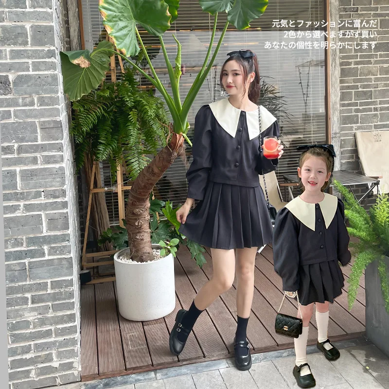 

Mummy And Daughter Matching Outfit Ladys 2 Peice Top And Skirt Japanese Style Baby Girl Sets Mother And Daughter Equal Clothes