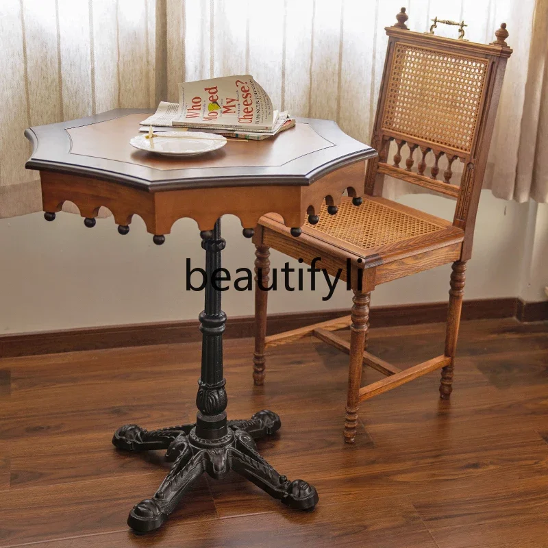 Журнальный столик-карусель многоугольный маленький столик креативный