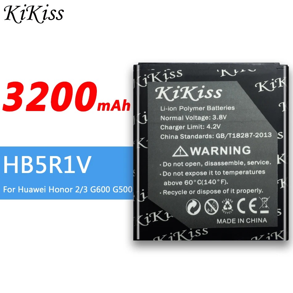 

Аккумулятор высокой емкости HB5R1V на 3200 мА · ч для Huawei Honor 2 Honor 3 U8950D G600 C8826D T8950 U8832D U9508 U8836D G500 C8950D