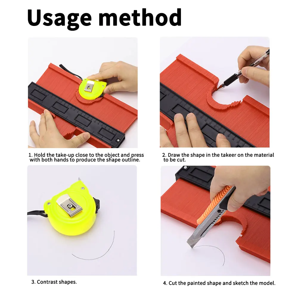 Многофункциональная изогнутая линейная линейка для копирования и столярных