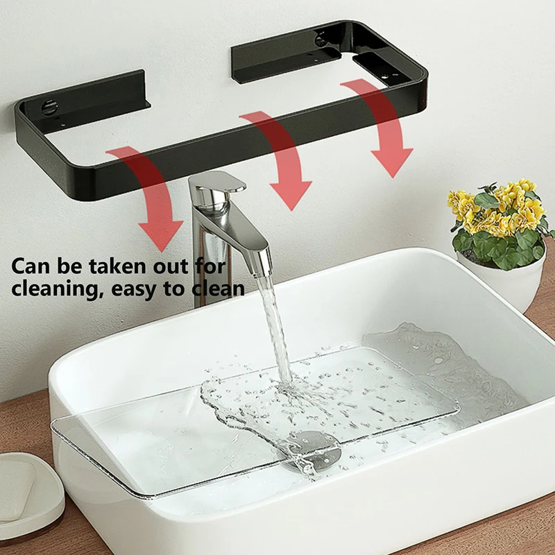 Стеклянная полка для ванной комнаты душевая органайзер духов и косметики