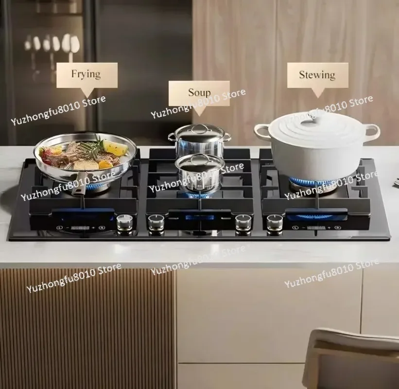 Фото Встраиваемая портативная газовая плита с 4 конфорками для кухни, дома и ресторана №2