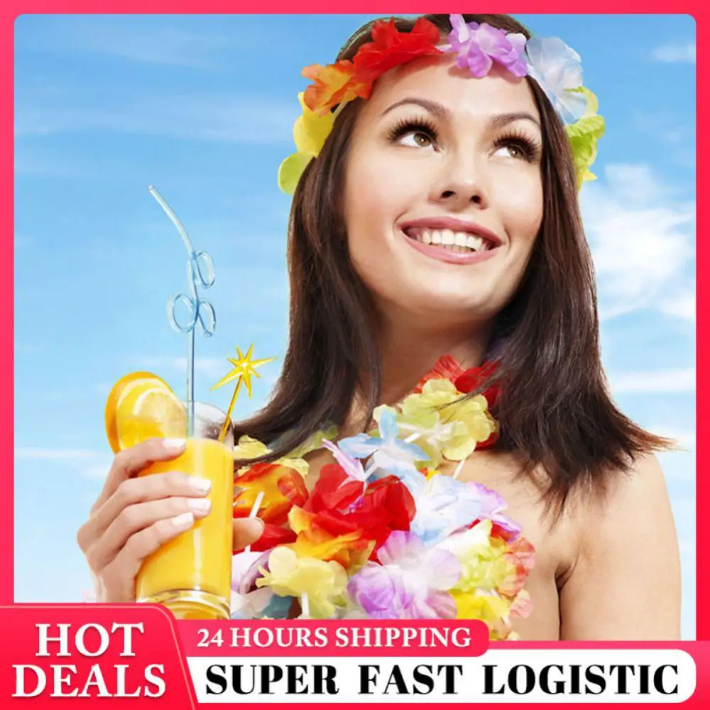 

Party Supplies Faux Multipurpose Hawaiian Party Decoration Garland Beach Wreath Wedding Decoration Hawaiian Wreath Handmade
