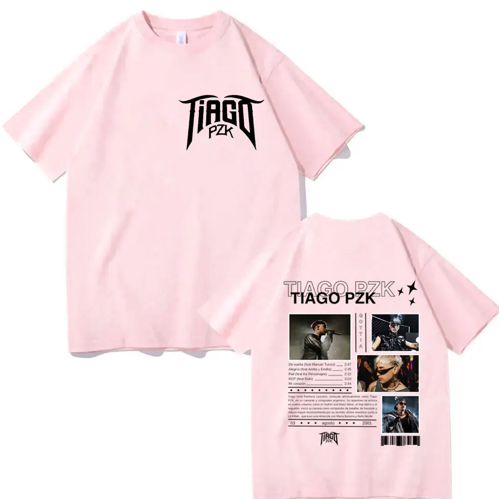 Рэпер Tiago Pzk Графические футболки Мужчины Женщины Винтаж Хип-Хоп Футболка с