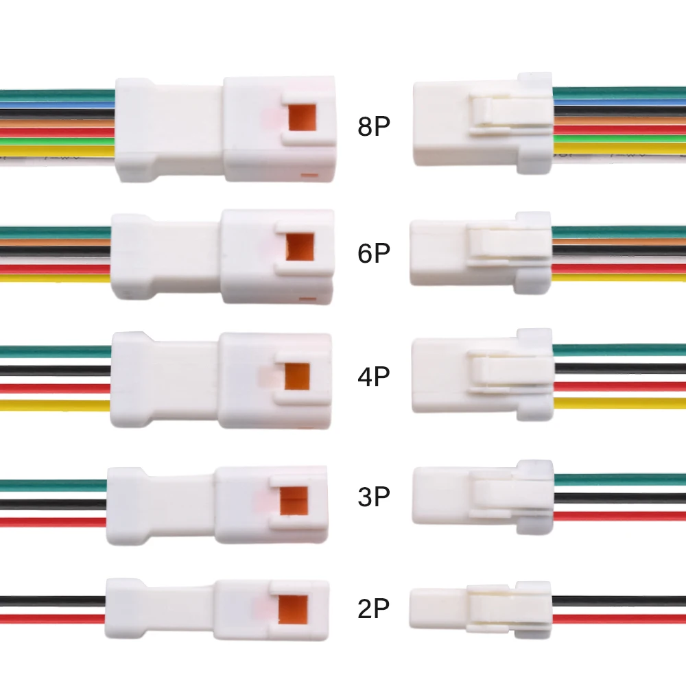 5/10 Sets Micro JST 2/3/4/6/8 Pin Automotive Snap Connector Waterproof Wire Connectors Housing Male Female Plugs With Terminals |
