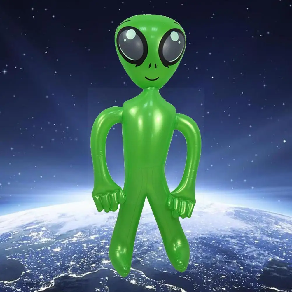 

1 Pc Green Alien Model Toys Child Inflated Toys Cosplay Kids Halloween/birthday Supplies Party Toys Science Inflatable Teac P7m4