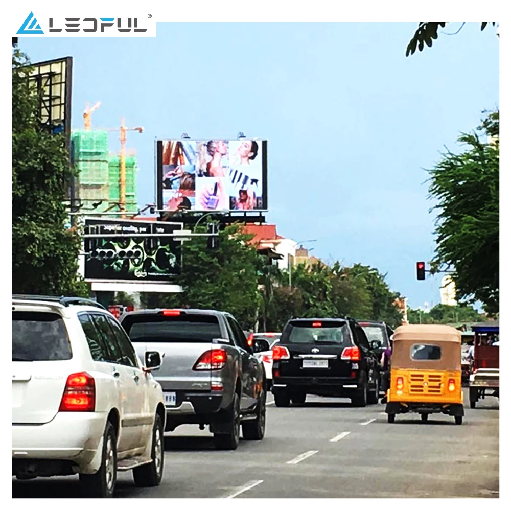 

Pole LED Screen Display Outdoor P6 P8 HD LED Advertising Billboard For Fixed