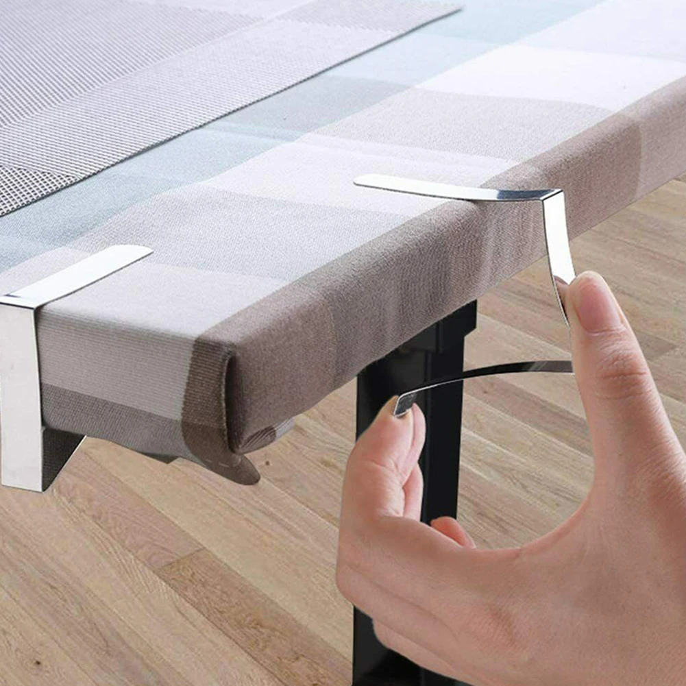 

Fixing Clip Tablecloth Holders Table Cloth Clips Household Party Stainless Steel Triangle Tablecloth Clip Wedding 6.5*3cm