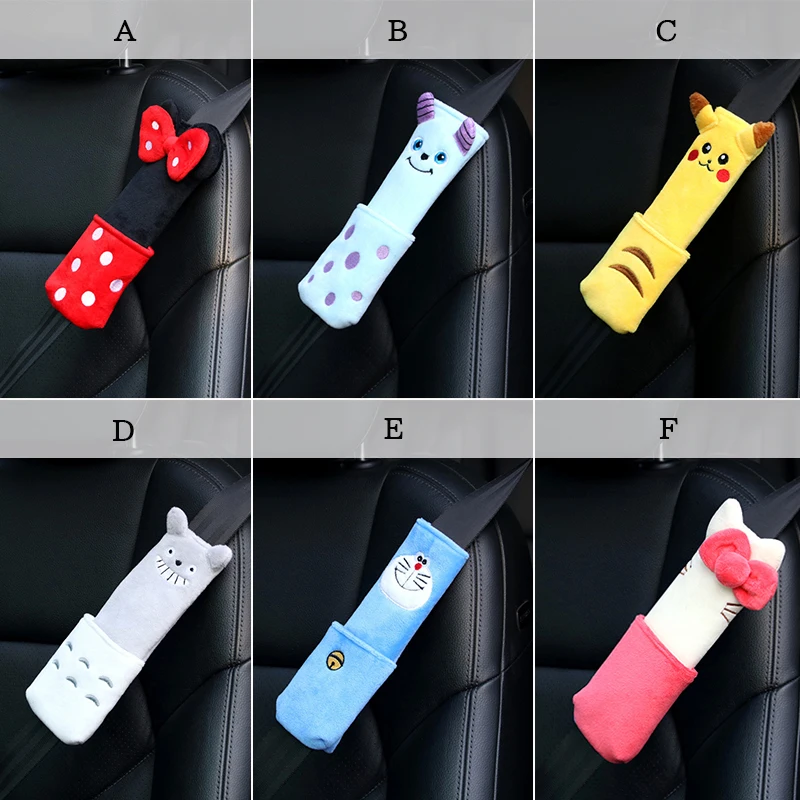 Cute Cartoon Car Sefety Seat Belt cover for Women Child Baby Isofix Shoulder Pad Protection Plush Padding Accessories | Автомобили и