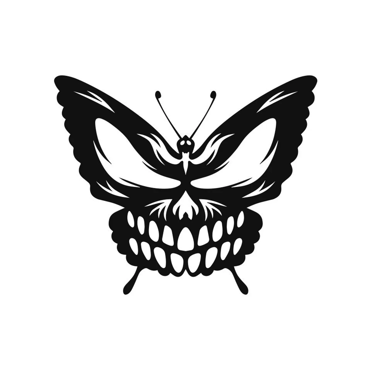 

Skull Butterfly Metal Wall Art Decor Wall Hanging Plaques Ornament Iron Wall Sculpture Sign for Indoor Outdoor Home D