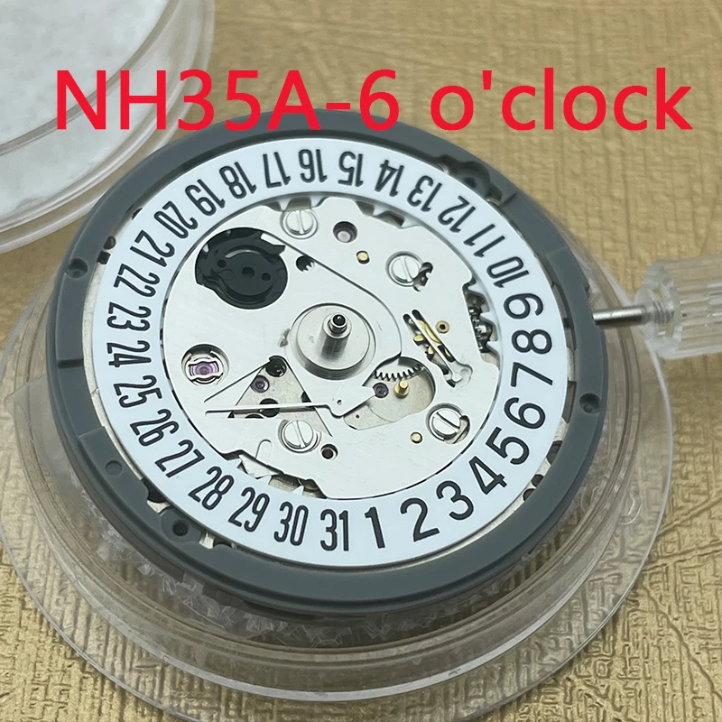 

2022 японский оригинальный NH35A 6 часов высокой точности автоматический механический механизм Белый Дата оконные часы сменный комплект