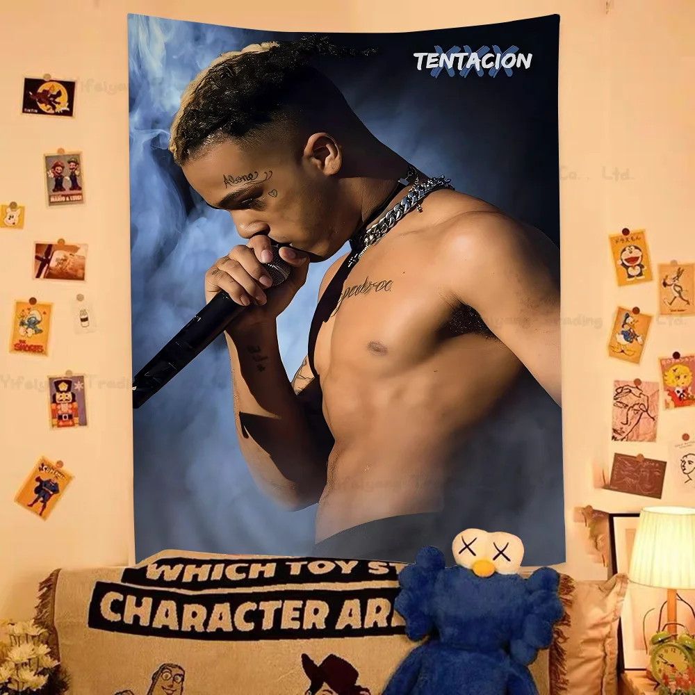 X-XXXTENTACION Hot Rapper Anime Tapestry Indian Buddha Wall Decoration Witchcraft Bohemian Hippie Hanging Sheets