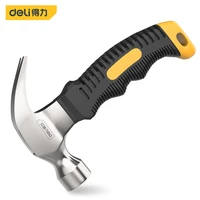 deli 1 pcs 160mm mini claw hammer tbr plastic handle household multitool woodworking portable hand tool nail hammer