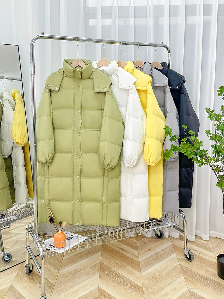 New Women Long Down Jacket Casual Style Autumn Winter Coats And Parkas Female Outwear