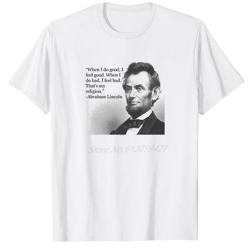 

Abraham Lincoln American President Quote graphic t shirts Short Sleeve Casual oversized t shirt Harajuku Summer Streetwear
