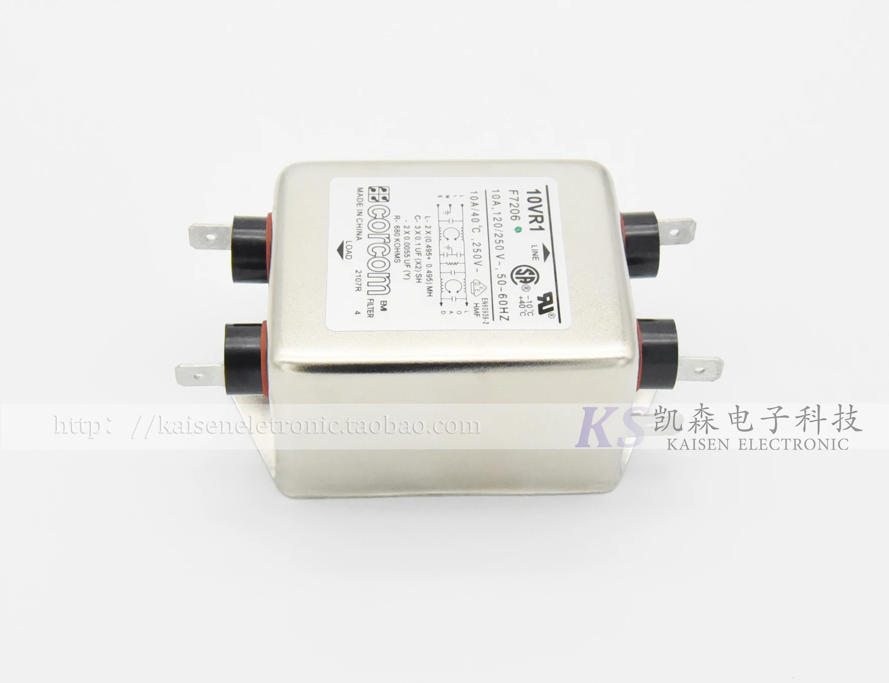 10VR1 F7206 1-6609032-3 10A электромагнитный фильтр UL CSA