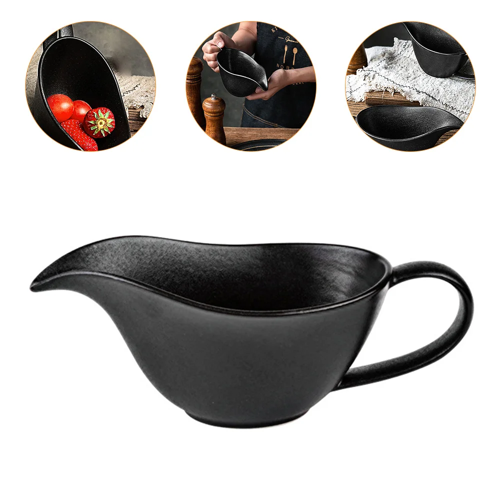 

Gravy Pitcher Sauceceramic Bowl Creamer Boat Jug Pourer Mini Spout Mixing Servingbowls Coffee Syrup Kitchen Dish Tea Soy Pot