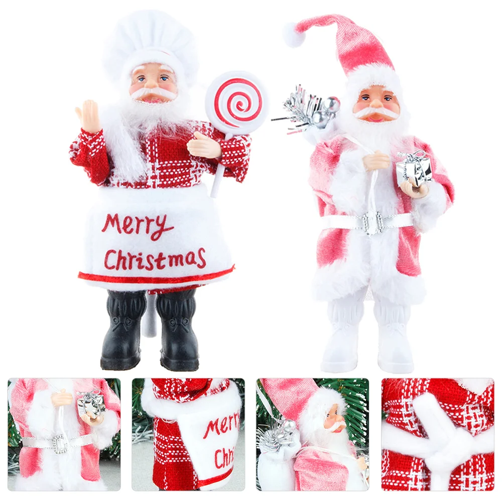 

2pcs Decorative Delicate Chic Santa Dolls for Party Home