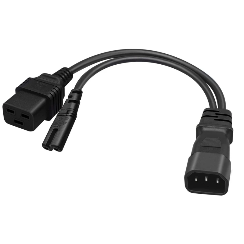 Шнур питания ABCD Y Splliter, штекер IEC320 C14, 3-зубчатый шнур питания, шнур, адаптер питания переменного тока в гнездо C14 + C7 + C19